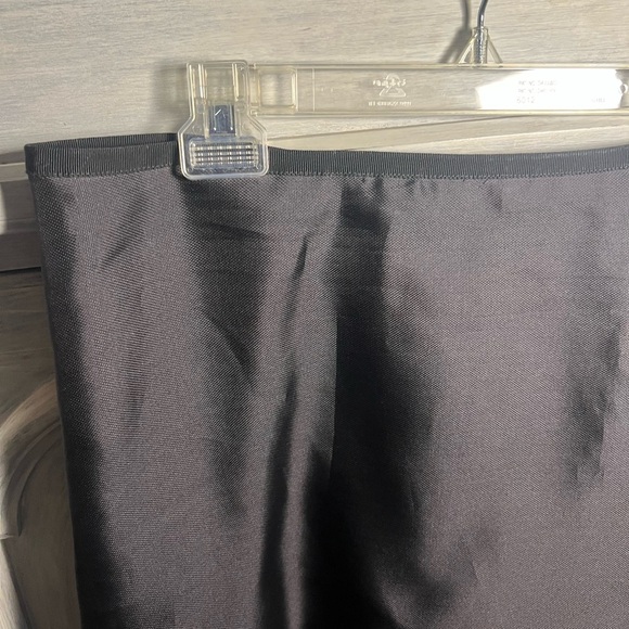 Vintage Stephan Janson Black Sleek Embroidered Silk‎ Skirt Classic Career - Picture 4 of 7